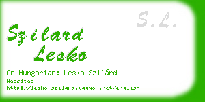 szilard lesko business card
